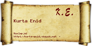 Kurta Enid névjegykártya